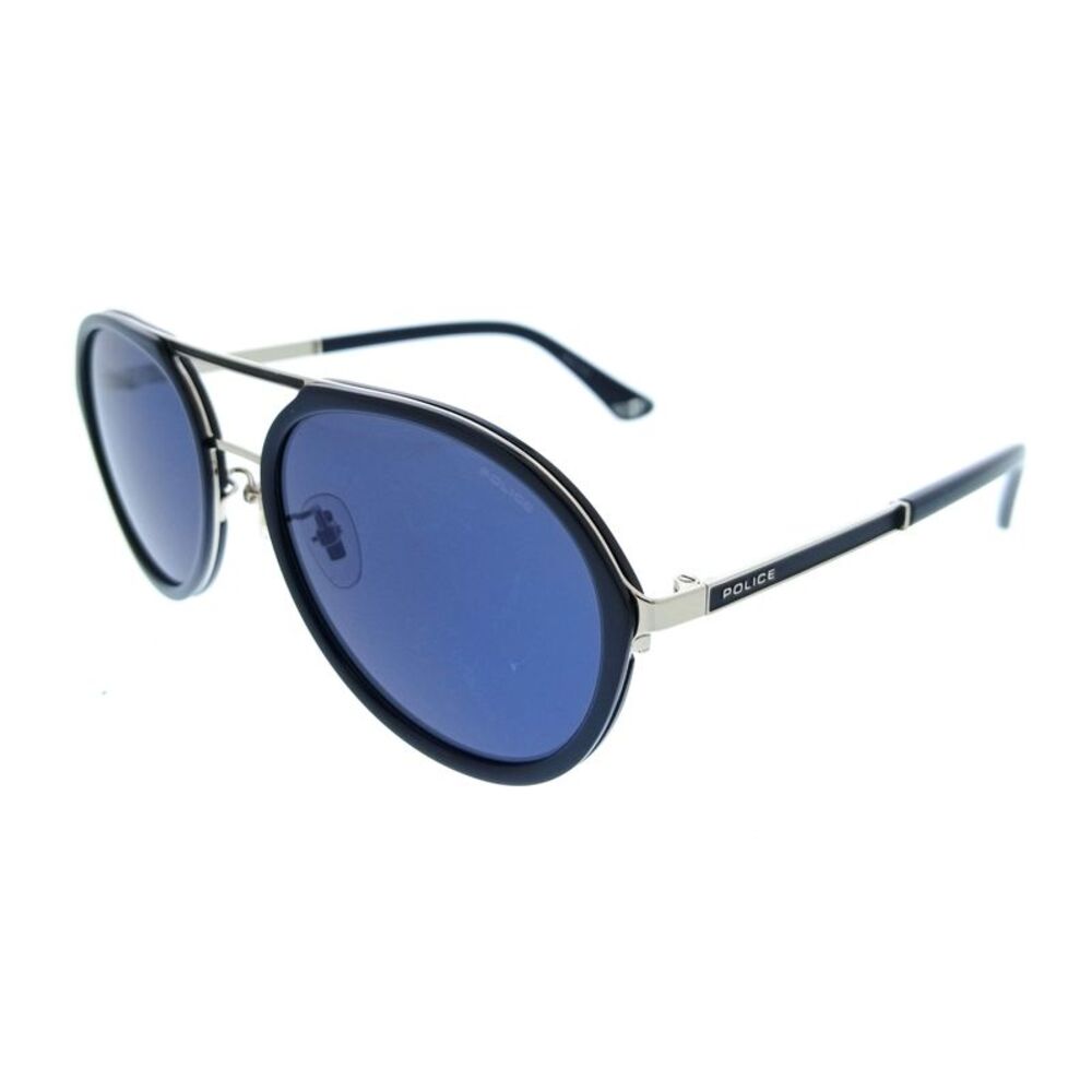 POLICE PLA57 579B Blue Aviator Mens Sunglasses